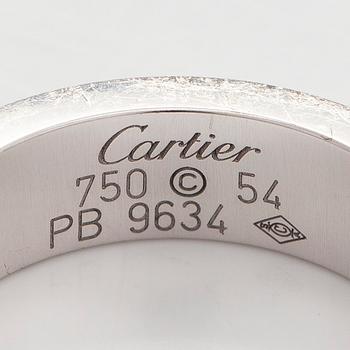 Cartier, sormus, "Love", 18K valkokultaa, briljanttihiottuja timantteja.