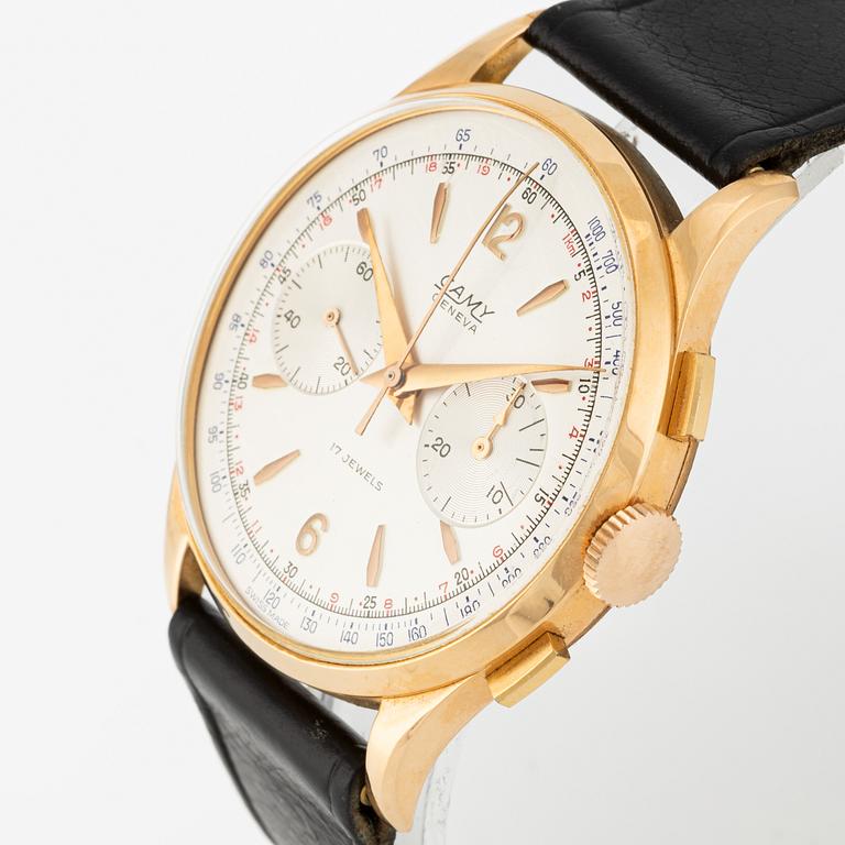 Camy, chronograph, wristwatch, 37.5 mm.
