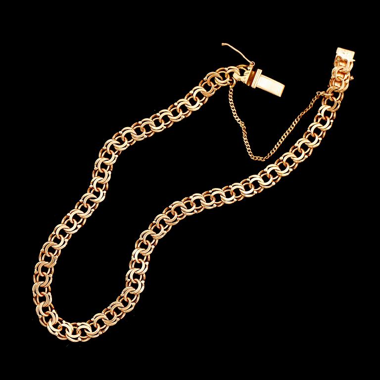 ARMBAND, 18 k guld, svenska stämplar, 1946. Vikt ca 7 g.