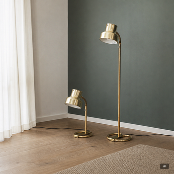 Anders Pehrson, Floor lamp and table lamp, “Bumling”, Ateljé Lyktan, Åhus.