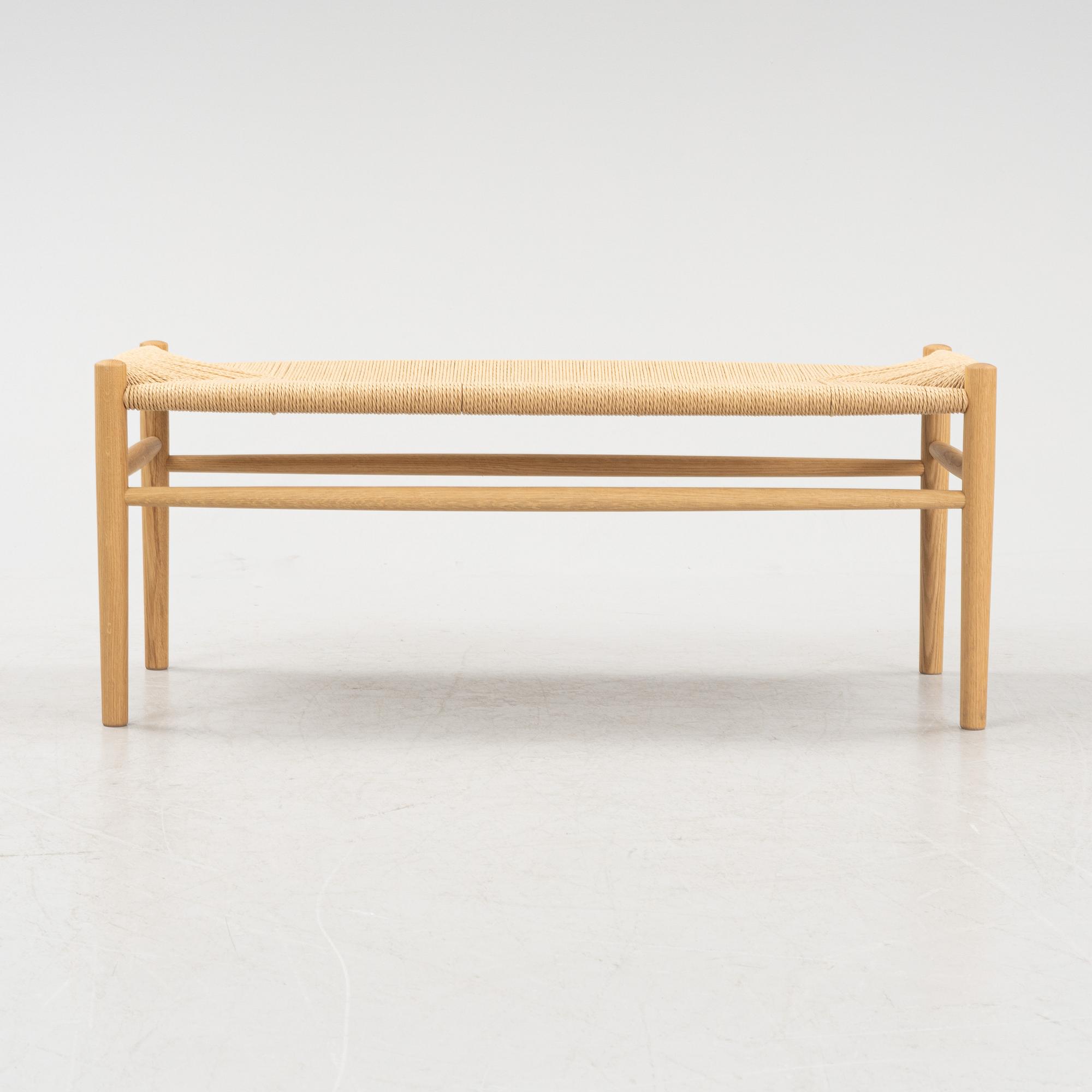 An oak bench by Jorgen Baekmark, FDB.