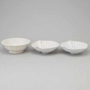 WILHELM KÅGE, three stoneware bowls from Gustavsberg.