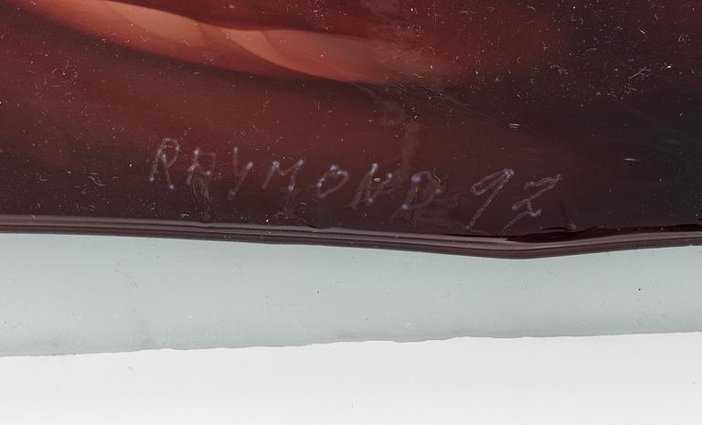 Jean Paul Raymond, relief, glas, signerad och daterad 92.