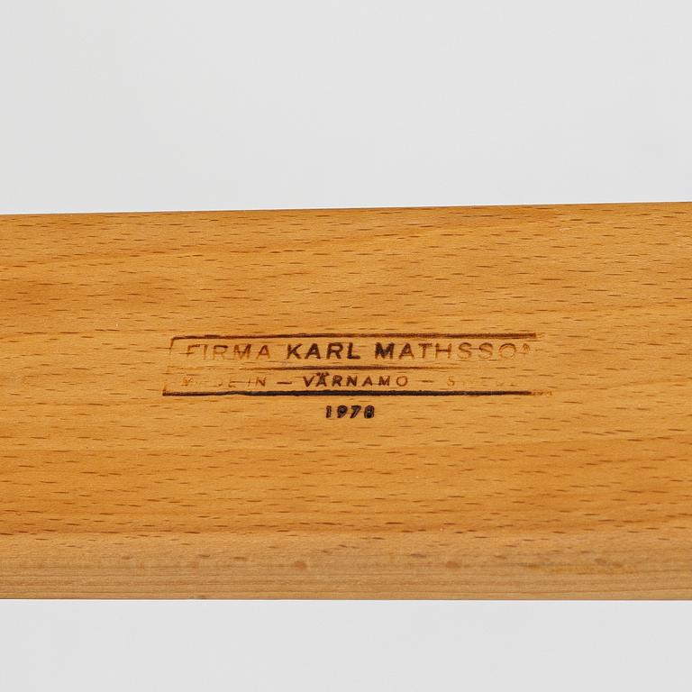 Bruno Mathsson, Fåtöljer, ett par, "Eva", Firma Karl Mathsson, Värnamo 1978.