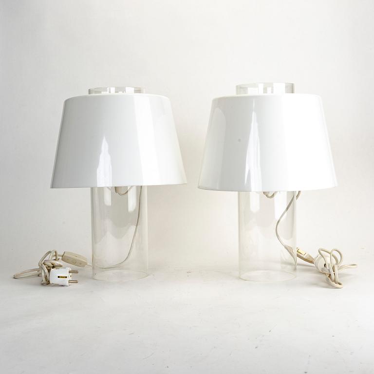 A pair of Innolux plastic table lamps later part of the 20th century.