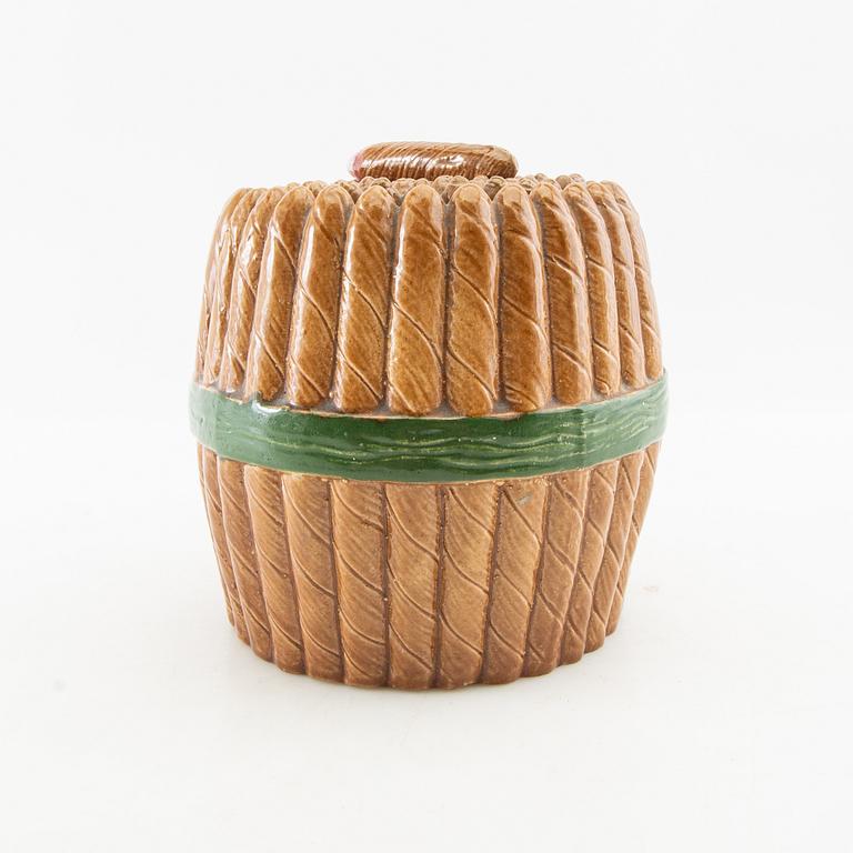 Tobaksburk Höganäs omkring 1900 glaserat lergods.