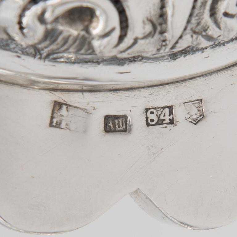 LJUSSTAKAR, ETT PAR, silver, Orgeev (Orhei) Russia, 1800-tal.