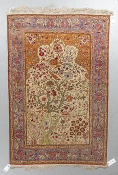 A rug, Old Silk Turkish, ca 180 x 117 cm.