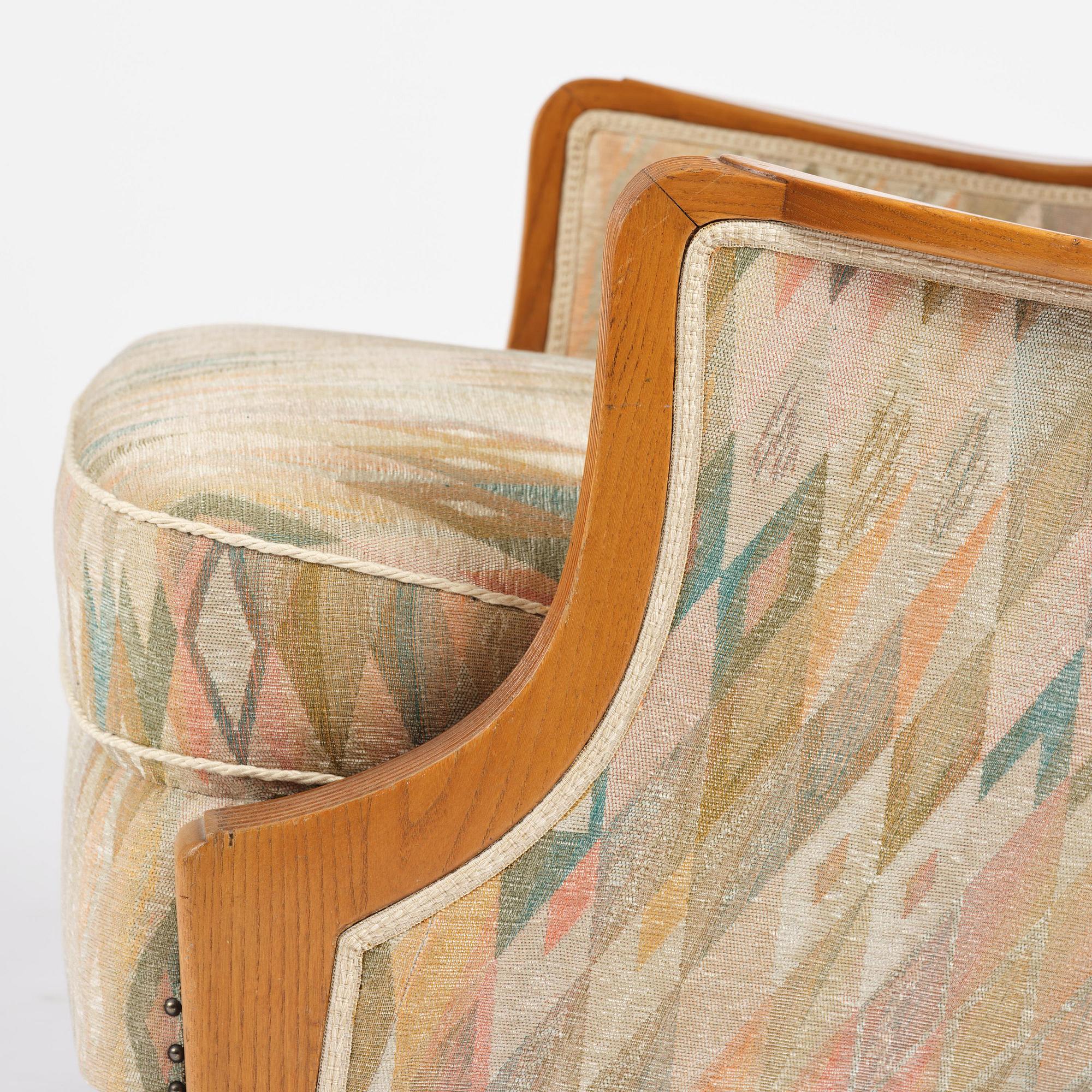Elias Svedberg, a rare "Eftermiddag" (Afternoon) armchair, Nordiska Kompaniet, Sweden, ca. 1937.