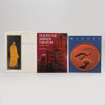 Böcker, 11 volymer, rörande Japansk konst och konsthantverk.