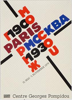 Five exhibition posters from Paris and New York during the 1970s.