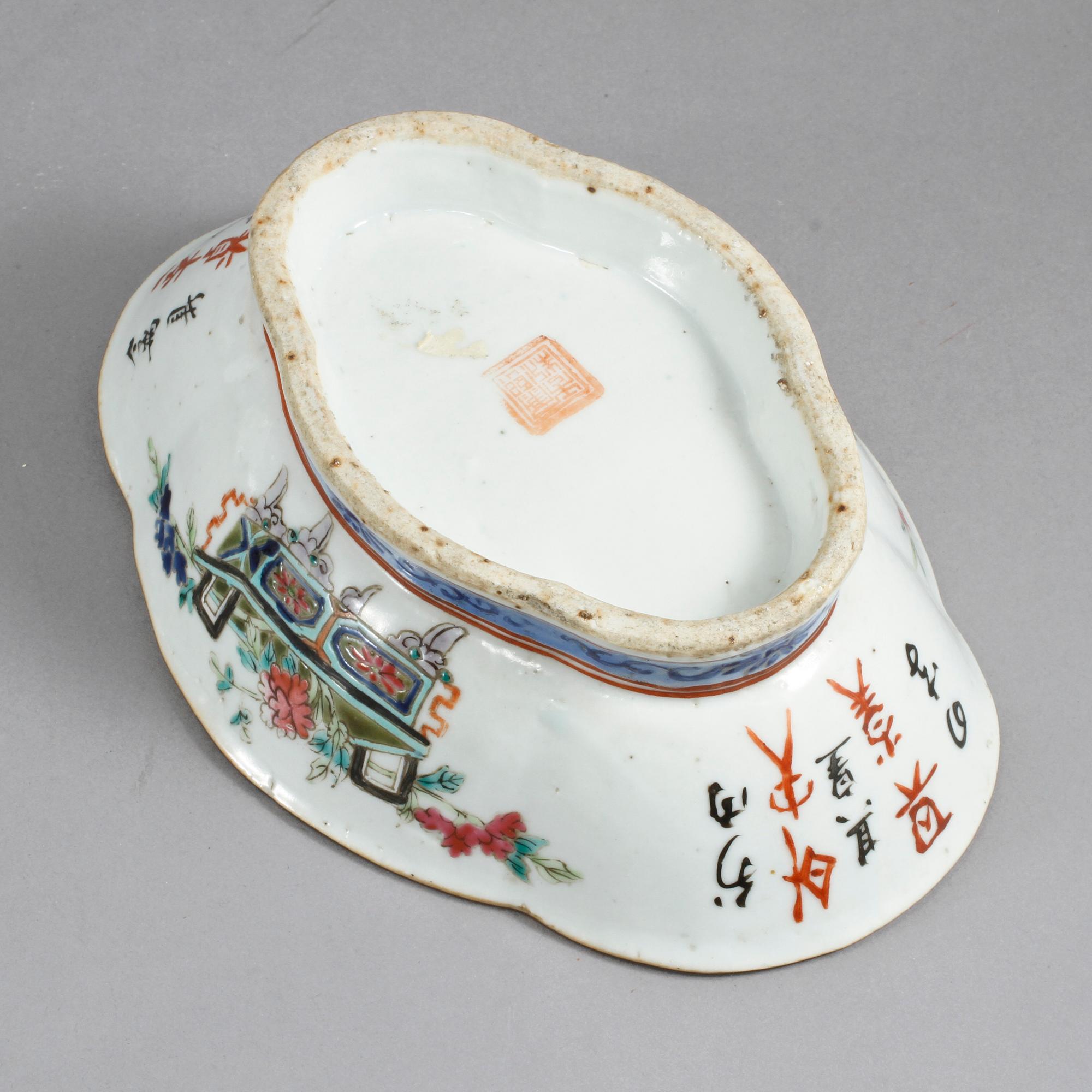 PARTI PORSLIN, 6 delar, Kina, 1700- och 1800-tal.