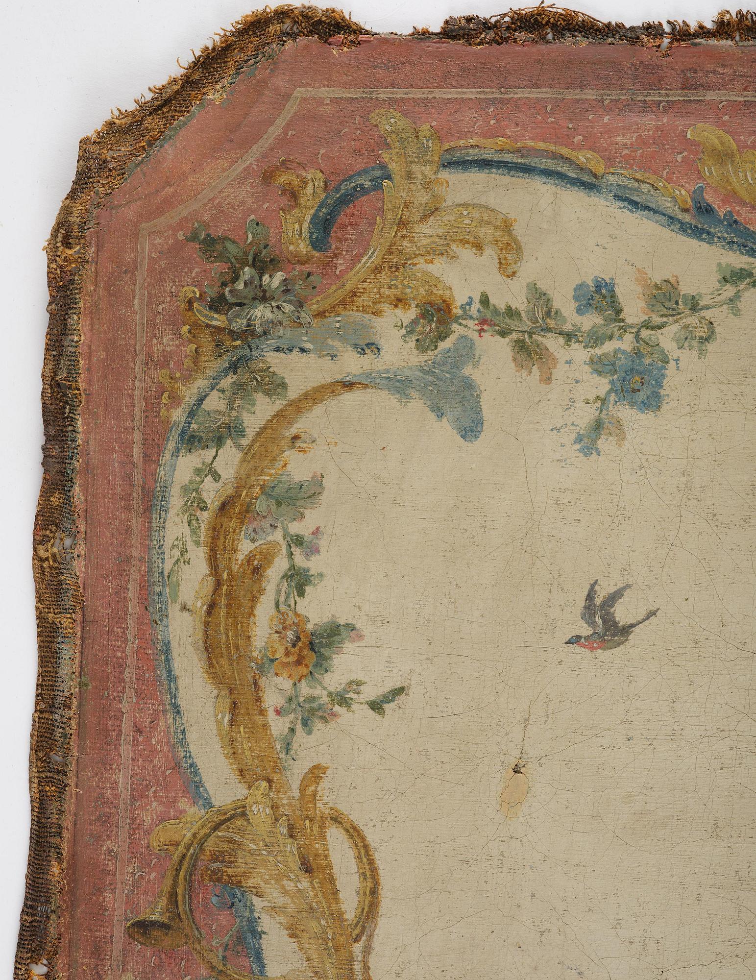 Lars Bolander, attributed to, Pastoral with shepherd and shepherdess, a pair, door overpanels.