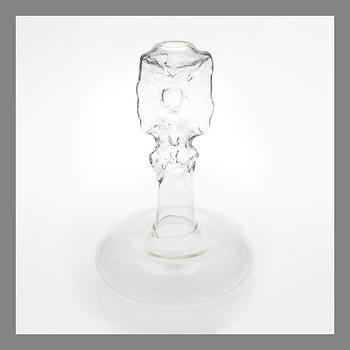 OIVA TOIKKA, GLASS SCULPTURE / LAMP STAND. Signed Oiva Toikka, Nuutajärvi Notsjö 1966.