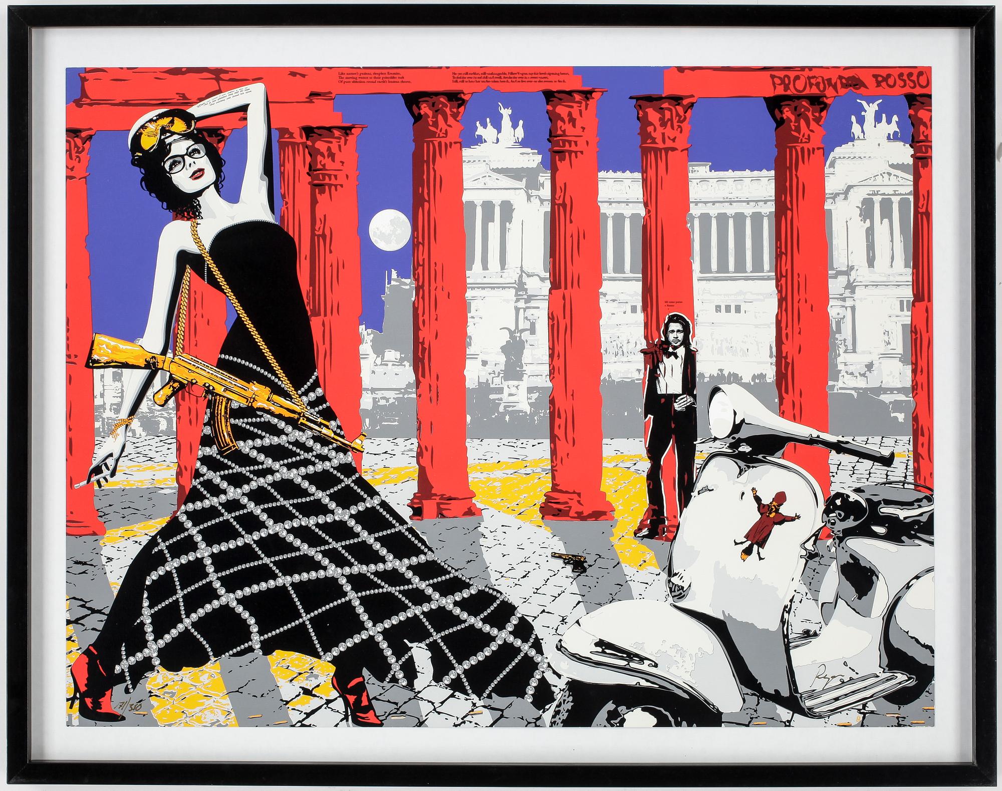 RICHARD RYAN, färgserigrafi, signerad och numr 171/350.