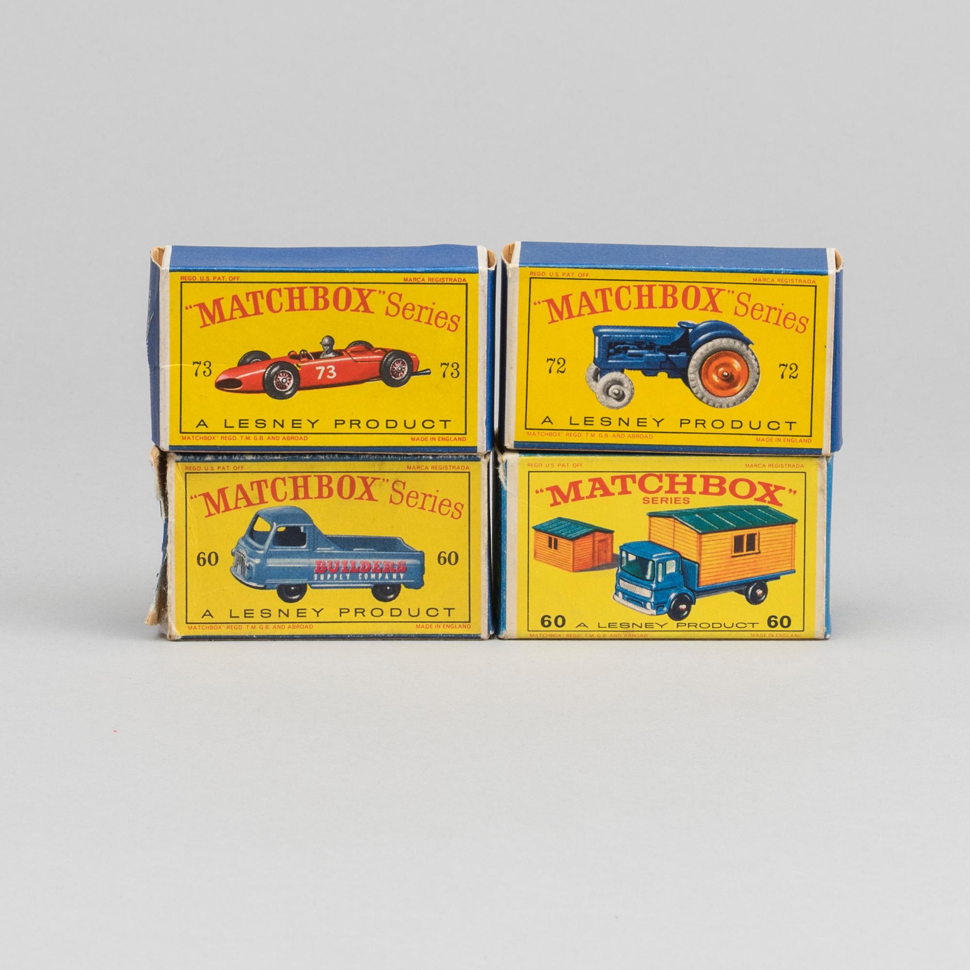 LESNEY MATCHBOX SERIES FOUR CARS.