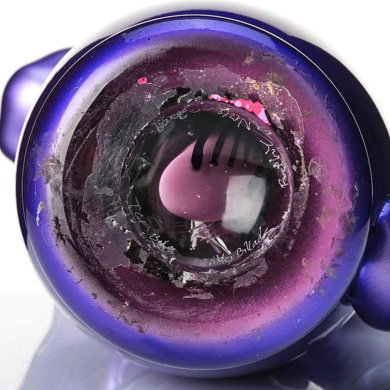Fredrik Nielsen, a glass sculpture, 'Purple Pitcher', The Glass Factory, Boda, Sweden, 2009.