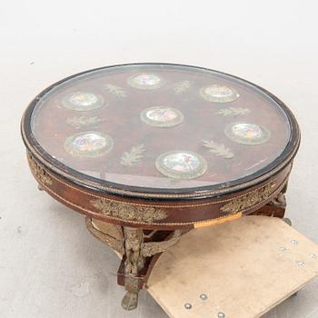 A walnut Empire style coffee table 20th century.