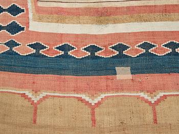 Matto, a kilim, an antique Shushtar, the Khuzestan Province, the southwest of Iran, ca 380-385,5 x 184-192 cm.