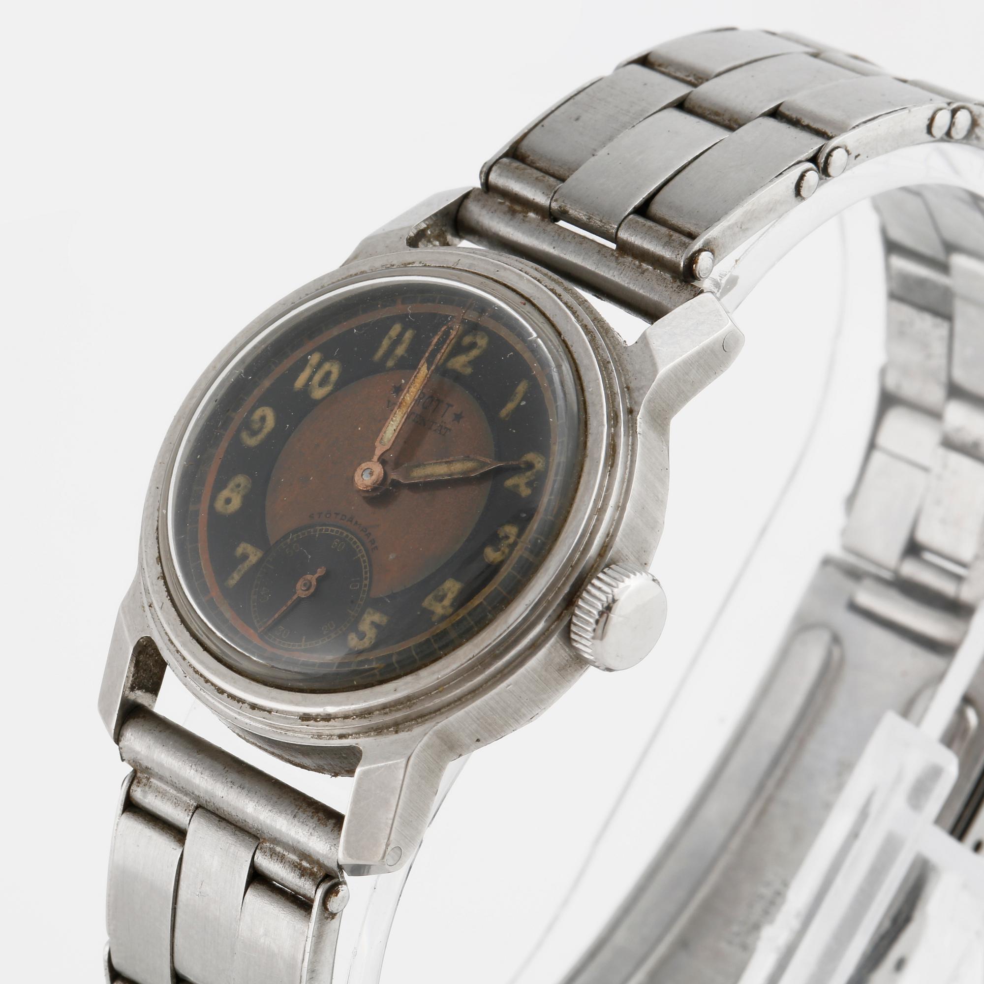 DROTT, wrist watch, 1940s, 28,5 mm.