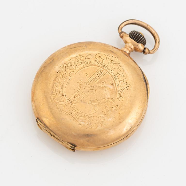 Pocket watch, hunter, 52 mm.