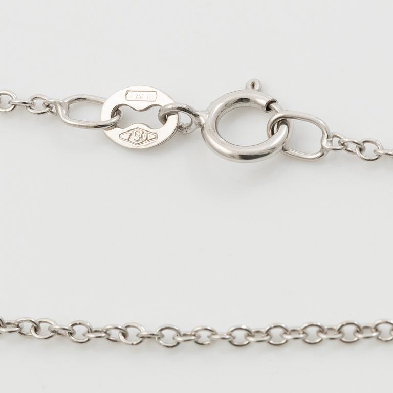 Necklace 18K white gold with brilliant-cut diamonds, accompanying report IGI.