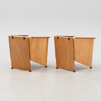 Torbjörn Ahlström, a pair of mahogany and cherry armchairs.