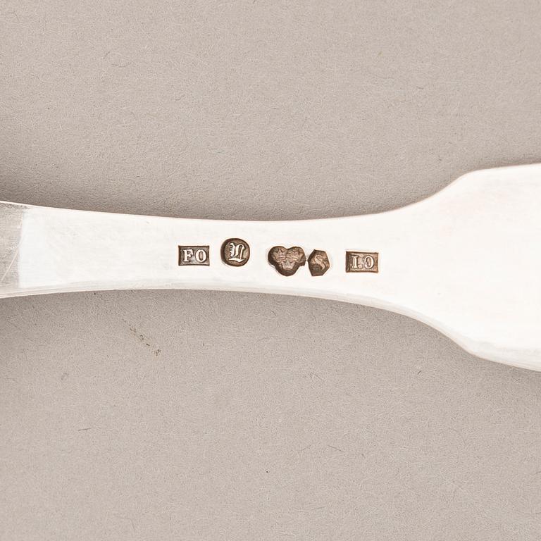 A 30-piece set of 'Torne River Valley' silver cutlery with engraved floral decoration, Sweden 1976-97.