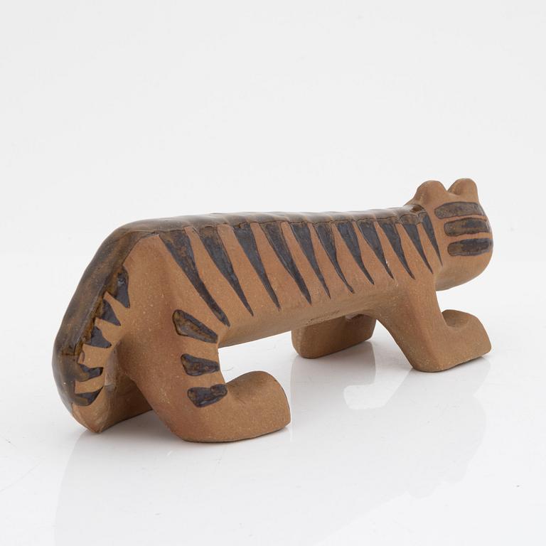 Lisa Larson, figurin, stengods, "Tiger" ur serien Afrika, Gustavsberg.