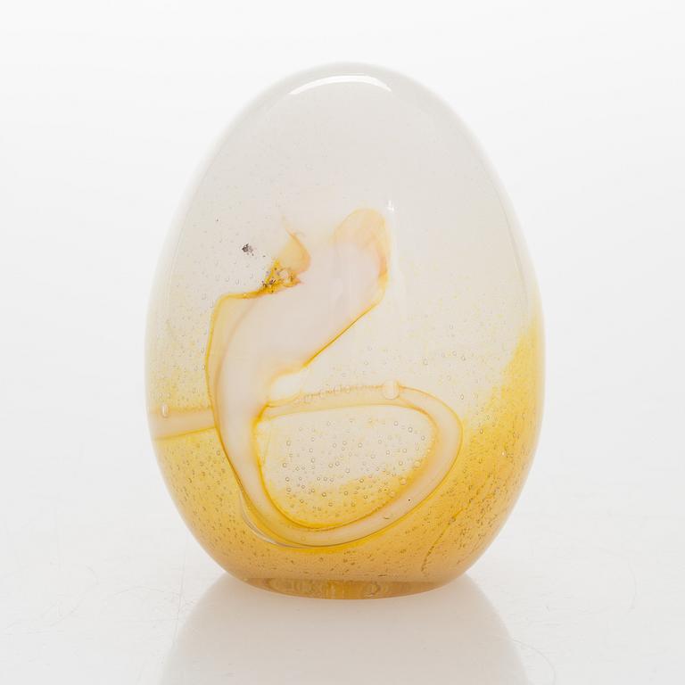 OIVA TOIKKA, ÄGG, glas, signerat O. Toikka, Nuutajärvi 68/750.