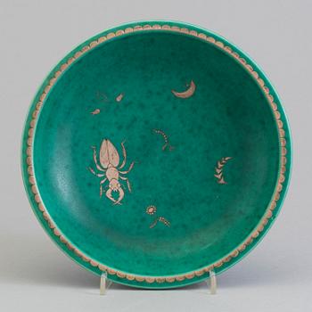 WILHELM KÅGE, an 'Argenta' stoneware bowl from Gustavsberg, second half of the 20th Century.