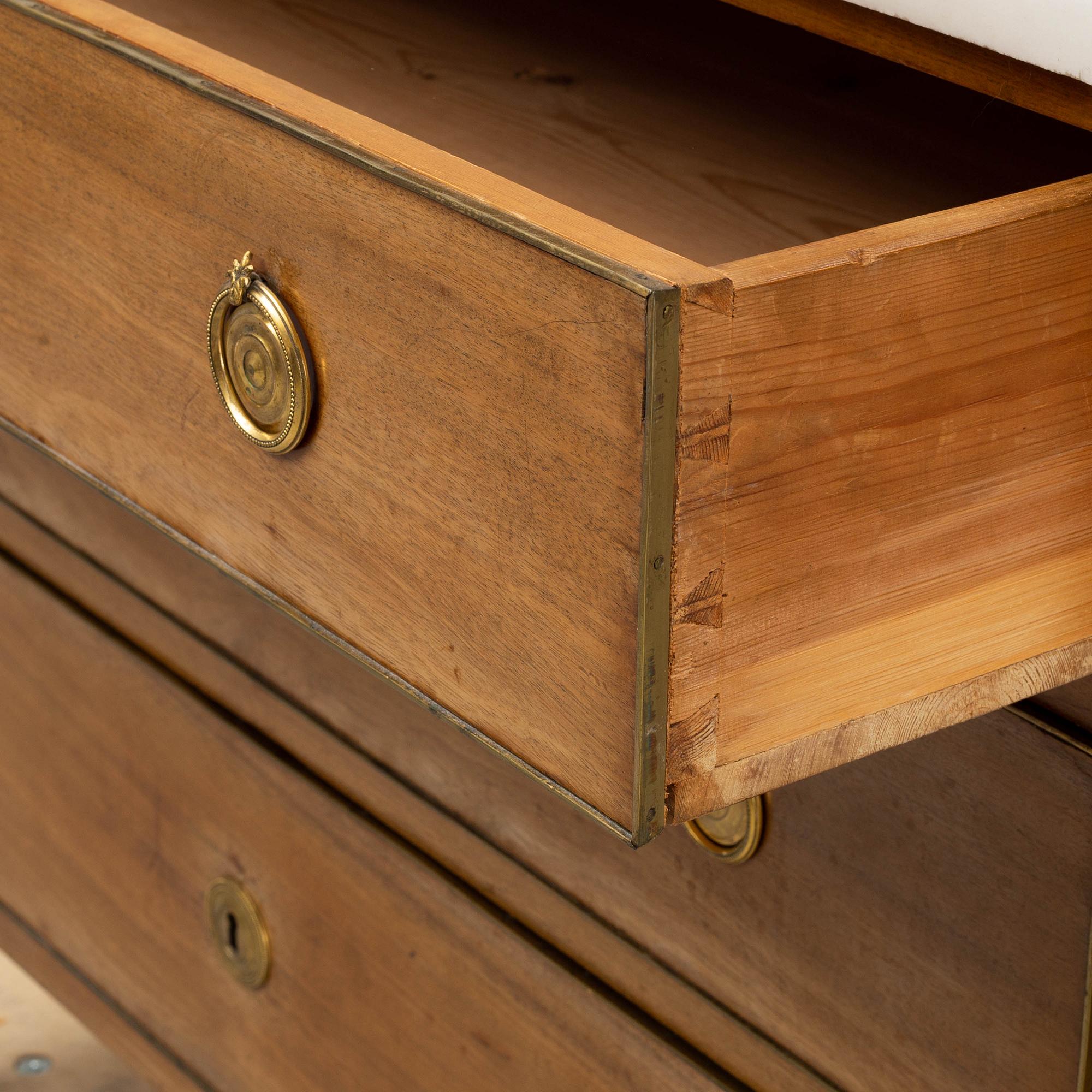 A late gustavian chest of drawers, late 18th century.