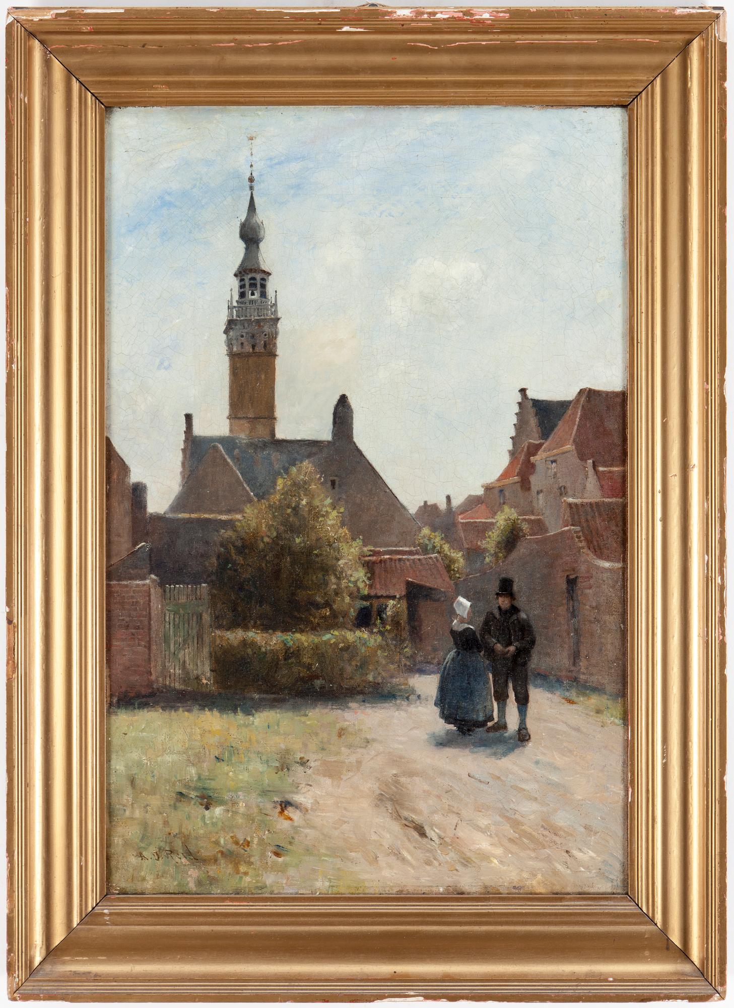 OKÄND KONSTNÄR 1800/1900-tal, England, bär signatur A.J. Reid.