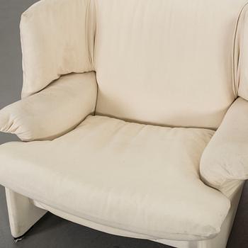 A VICO MAGISTRETTI "PORTOVENERE" SOFA AND ARMCHAIR, Cassina late 20th century.