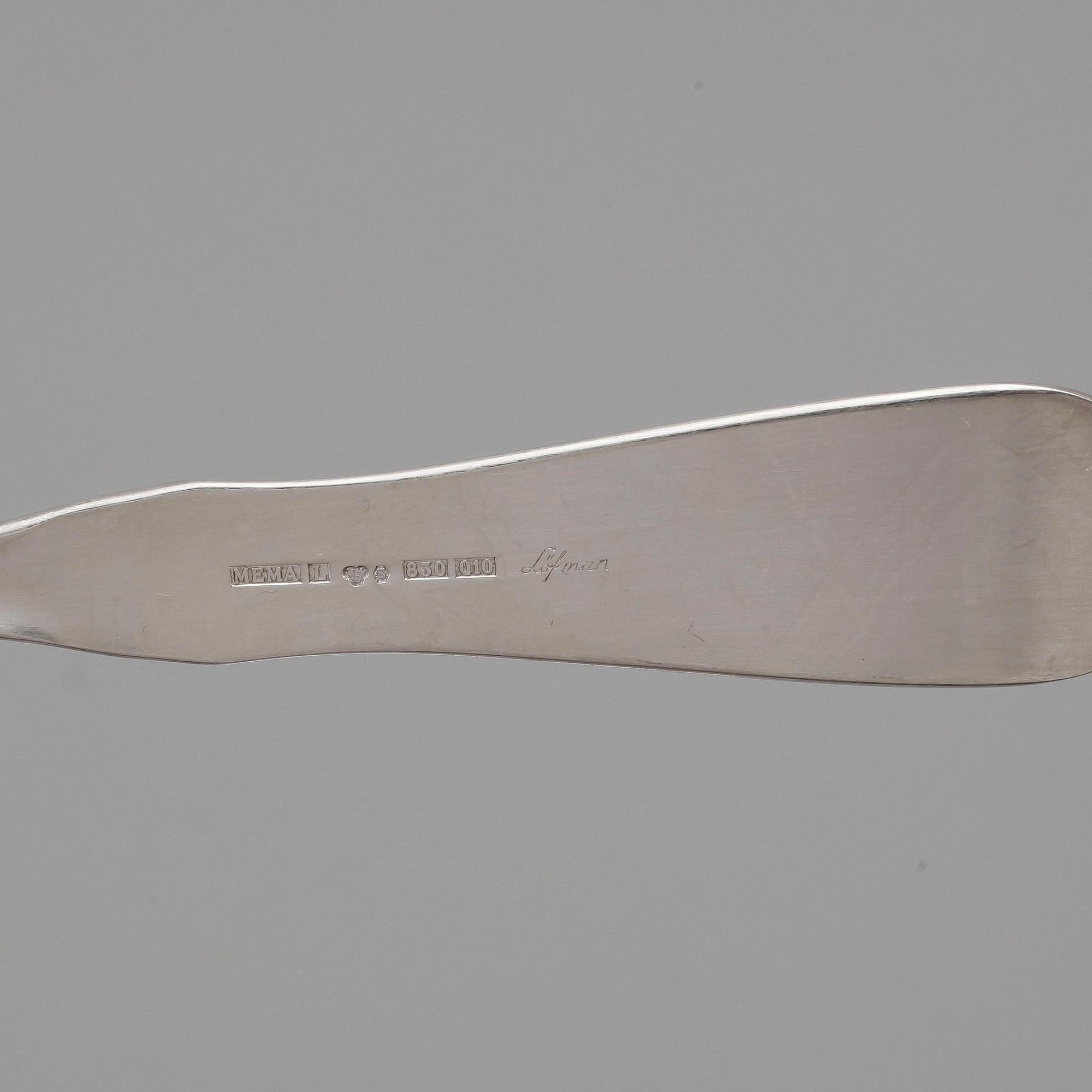 BESTICKUPPSÄTTNING, 60 delar, silver, 'Uppsala', MGAB, Uppsala, 1980-tal. Total vikt ca 2663 g.