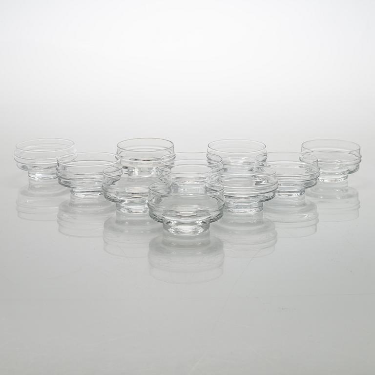 Timo Sarpaneva, set of 54 'Ripple' 2054 glasses for Iittala.