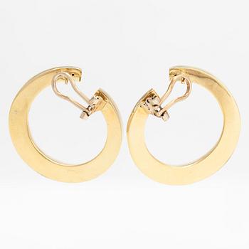 A pair of creole earrings, 18K gold. Italy.