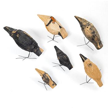 Werner Janson, Sculpture group, birds, 5 pcs.