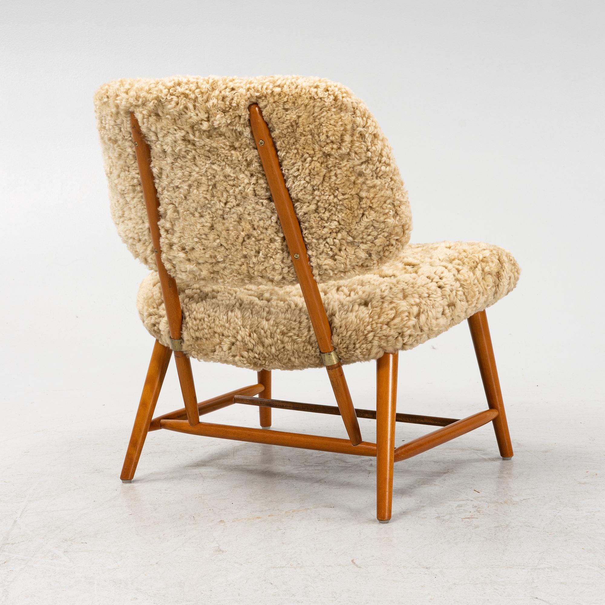 Alf Svensson, fåtölj, "TeVe", Bra Bohag, Studio Ljungs Industrier, 1950-tal.