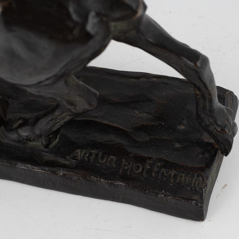 Arthur Hoffmann, skulptur, brons, signerad.
