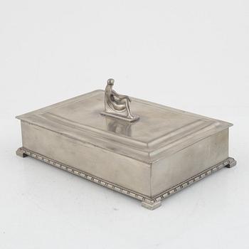 A Swedish pewter box, mark of Guldsmedsaktiebolaget (GAB), Stockholm 1937.