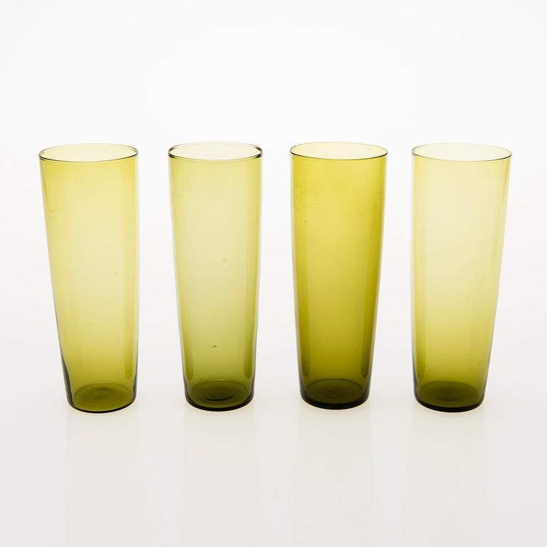 TAPIO WIRKKALA, saftglas, 10 st, modell 2204, Iittala. I produktion 1956-1969.