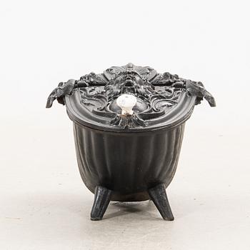 Coal box, 20th century, cast iron.