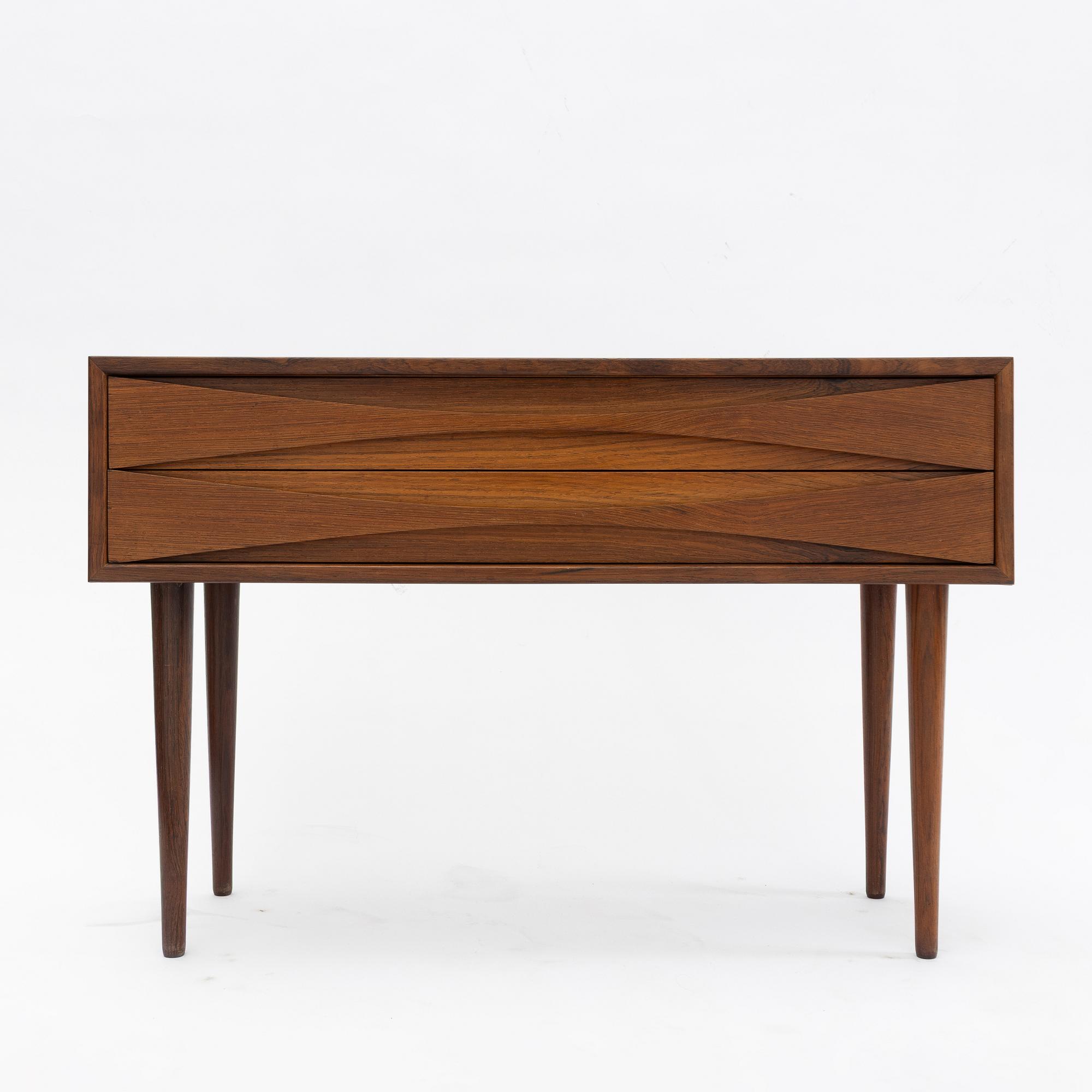 Nils Klausen, a mirror and chest of drawers, Centralmöbler Bolighus, Odense, Denmark, 1960s.