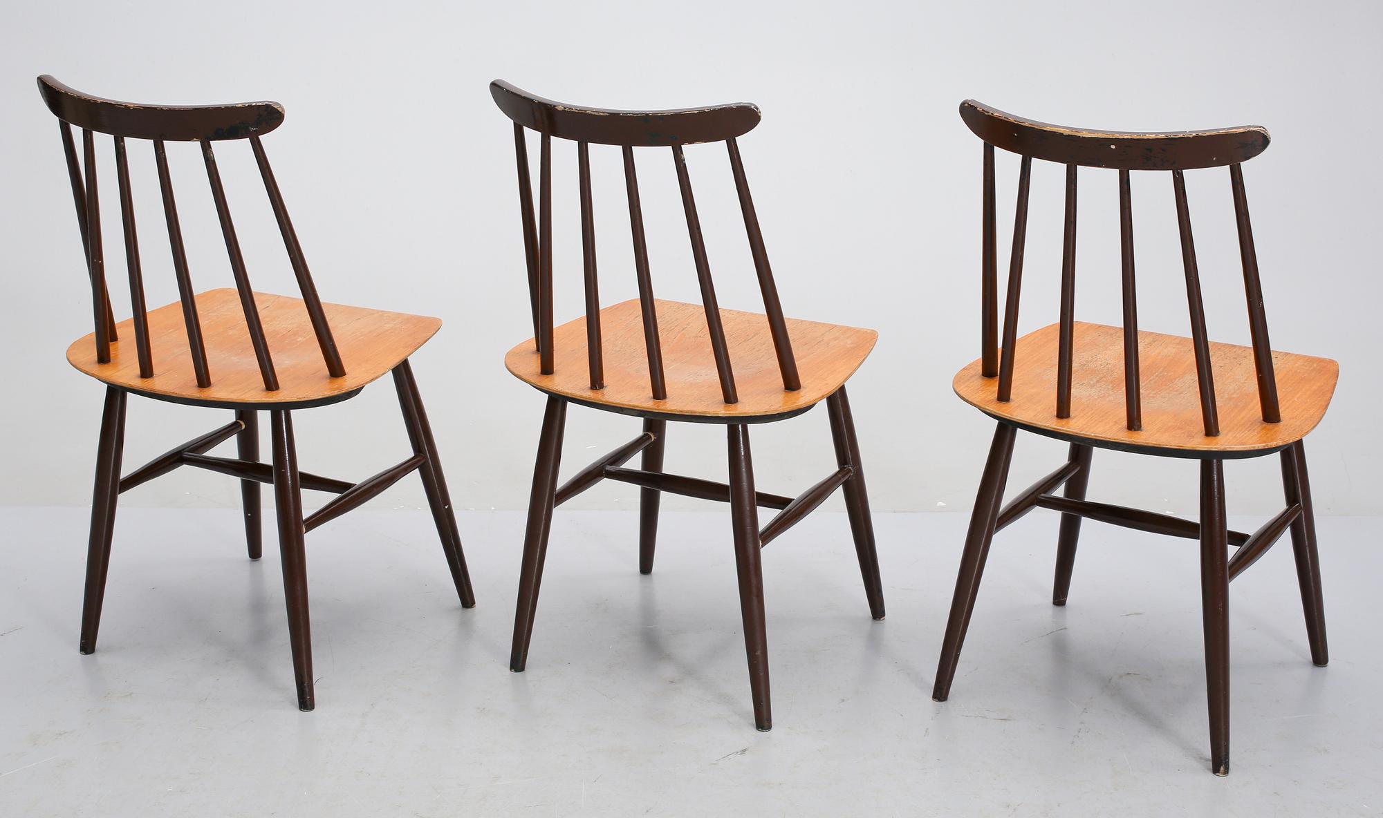 STOLAR, 3 st, "Fanett", Ilmari Tapiovaara, Edsbyverken, 1961.