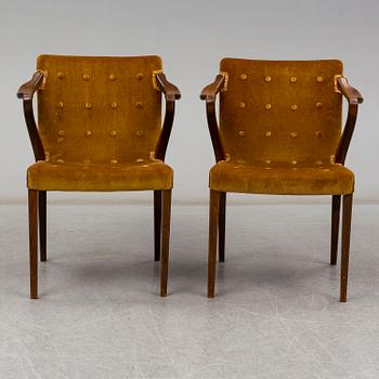 AXEL LARSSON, armchairs, a pair, Bodafors, mid 20th century.