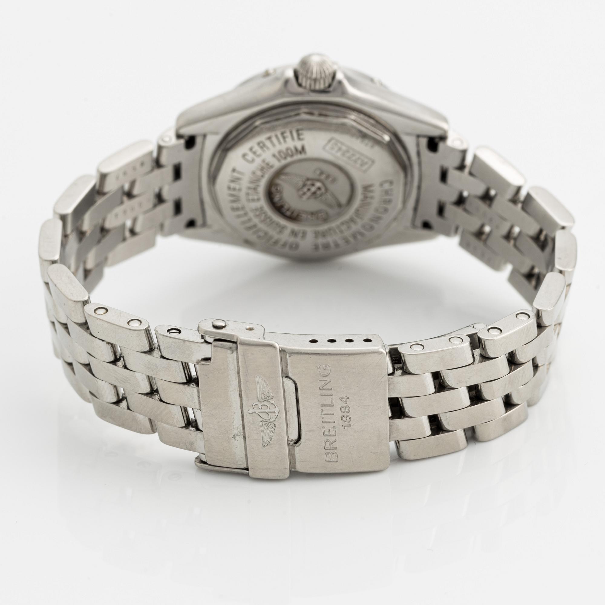 Breitling, Callistino, "mother-of-pearl dial", wristwatch, 29 mm.