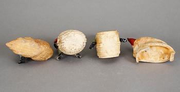 FIGURINER, 4 st. keramik, 1900-talets första hälft.