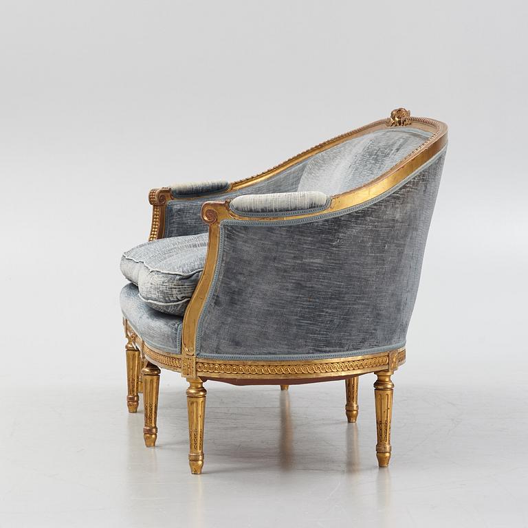 a gustavian style sofa from around 1900,