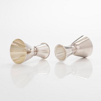 Tapio Wirkkala, a set of eight 'TW 329' silver beakers, Kultakeskus, Hämeenlinna 1967-1968.